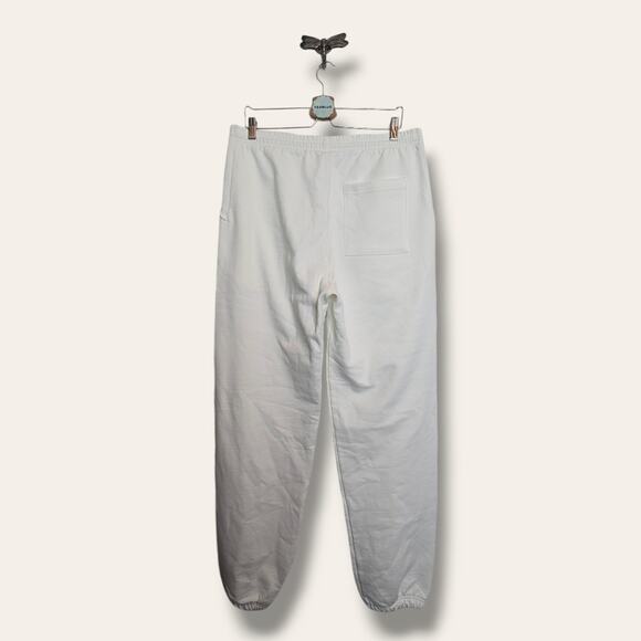 Palo Santo Studios White Cotton Oversized Sweatpant, Size S - M, Unisex - Picture 2 of 16